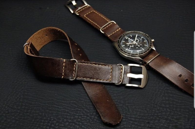 Single Pass Strap For Omega Speedmaster by Gunny Straps