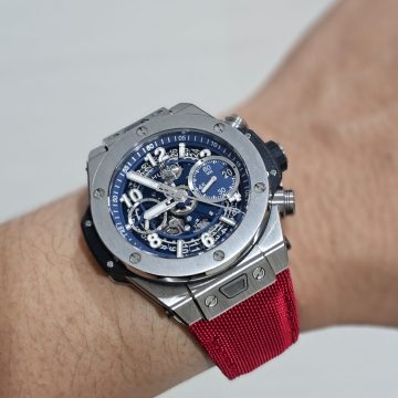 Kevlar Red Strap on Hublot Big Bang Unico by Gunny Straps