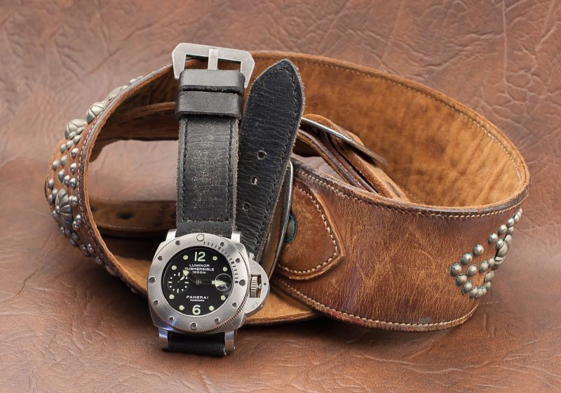 Mission Impossible Black Strap for Panerai by Gunny Straps