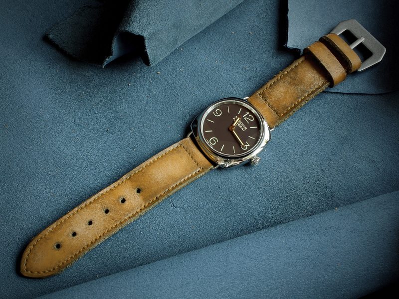 Mission Impossible Mustard Strap for Panerai by Gunny Straps