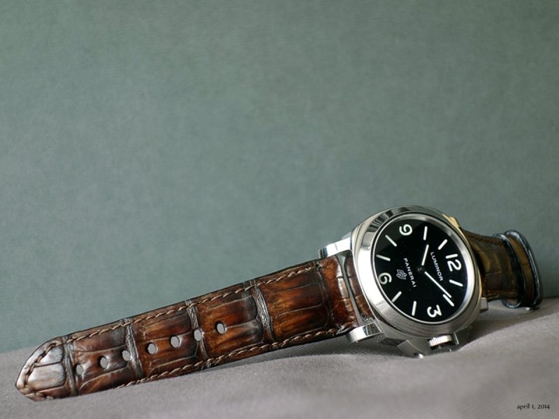 Jasper Croco Strap on Panerai Luminor by Gunny Straps