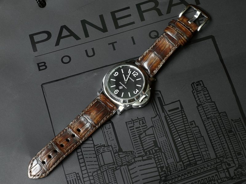 Jasper Croco Strap on Panerai Luminor by Gunny Straps