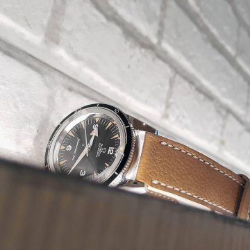 Pebble Tan Leather Strap For Omega Seamaster by Gunny Straps
