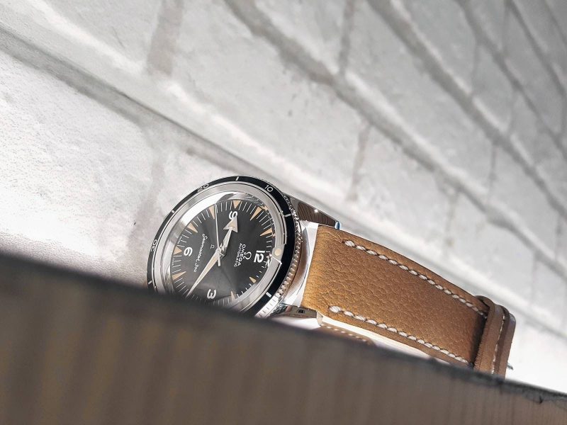 Pebble Tan Leather Strap For Omega Seamaster by Gunny Straps