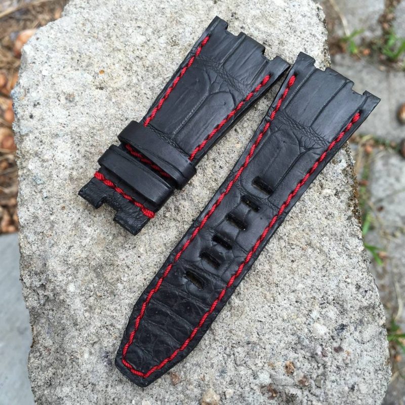 Black Croco strap by Gunny Straps