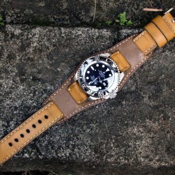 Bund 2 Tone Leather Strap For Rolex by Gunny Straps