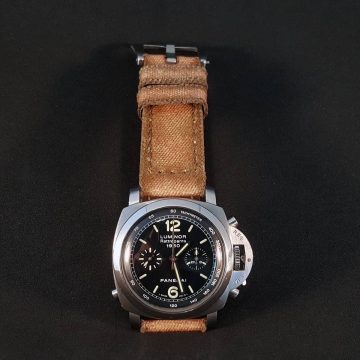 canvas beige 3 strap for Panerai Luminor PAM00212 by Gunny Straps