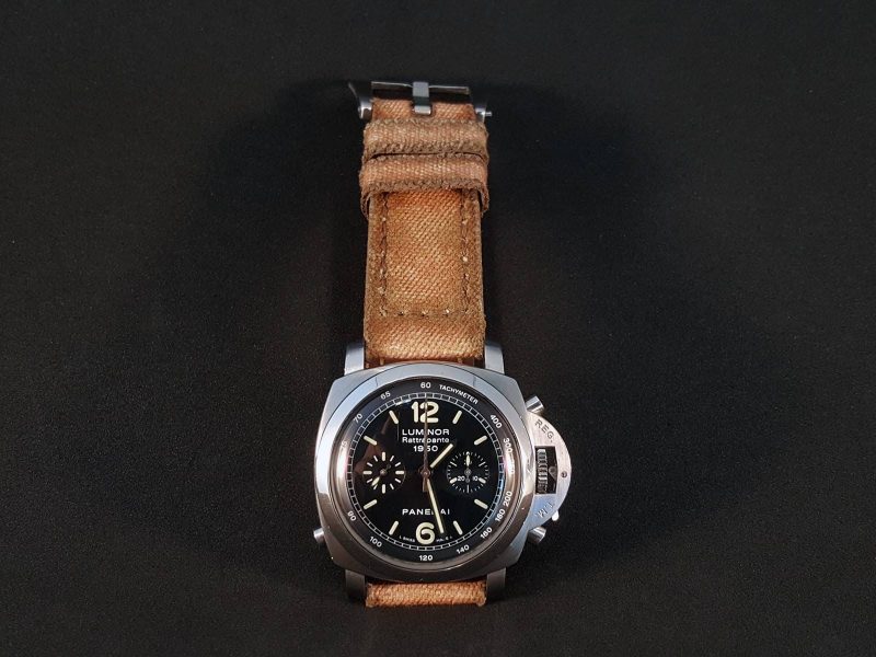 canvas beige 3 strap for Panerai Luminor PAM00212 by Gunny Straps