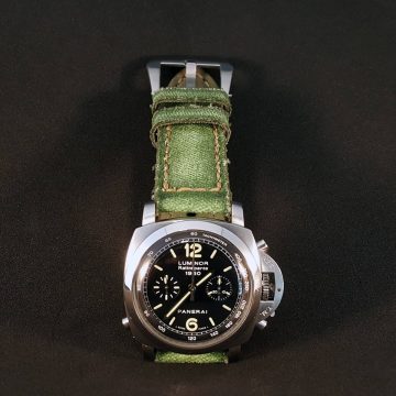 Canvas Lime Green No. 4 Strap for Panerai Luminor PAM213 by Gunny Straps