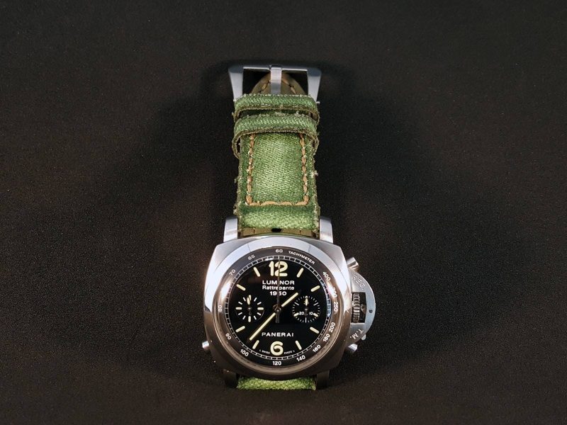 Canvas Lime Green No. 4 Strap for Panerai Luminor PAM213 by Gunny Straps