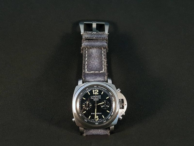 canvas 07 purplish gray strap for panerai - Gunny Straps