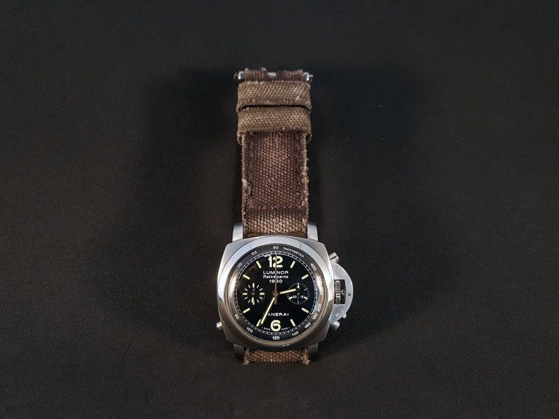 Canvas Purplish Brown Strap for Panerai Luminor PAM213 by Gunny Straps