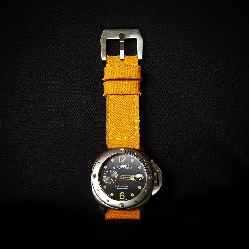 Canvas Yellow Strap for Panerai Luminor Submersible by Gunny Straps