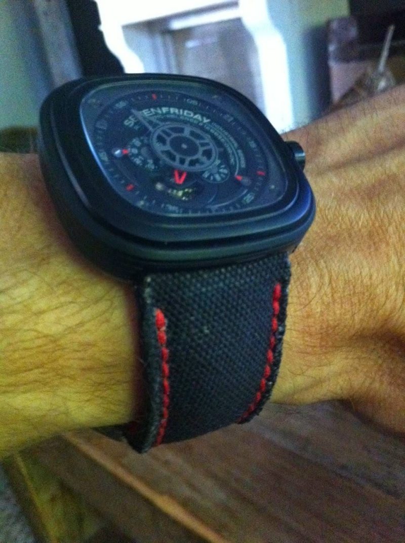 canvas noir 7F black red - Gunny Straps Official