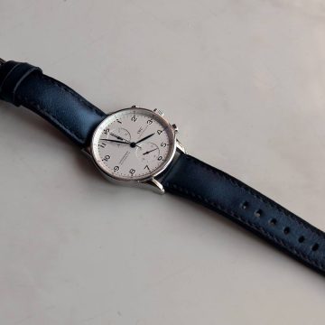 Deep Blue Leather Strap For IWC by Gunny Straps