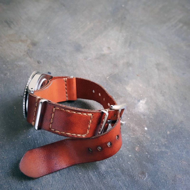 Oranje Nato Strap for Rolex Pepsi by Gunny Straps