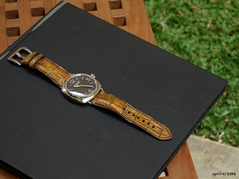 Topaz Croco 1 Strap for Panerai Luminor by Gunny Straps