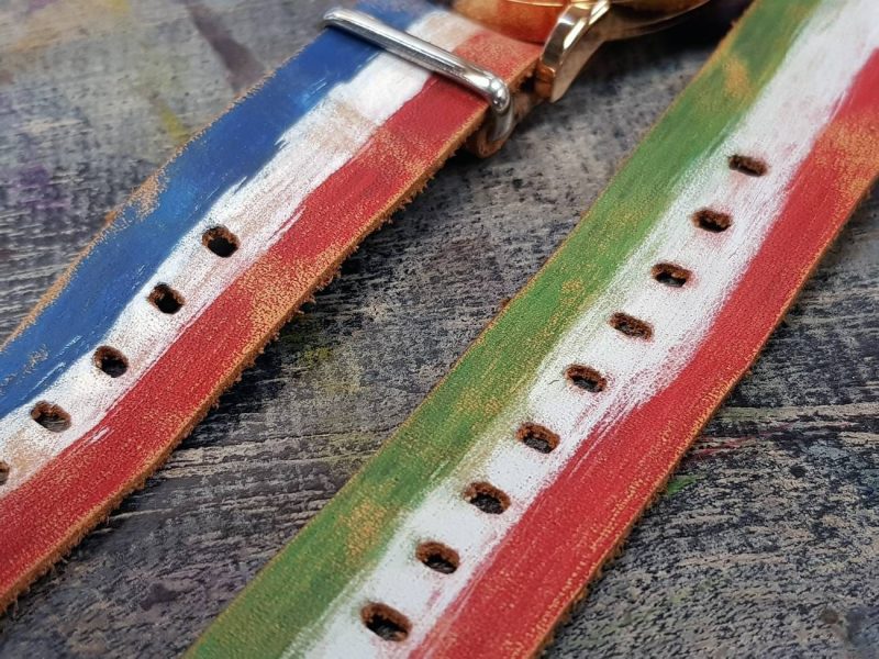 Tricolore Single Pass Watch Strap By Gunny Straps