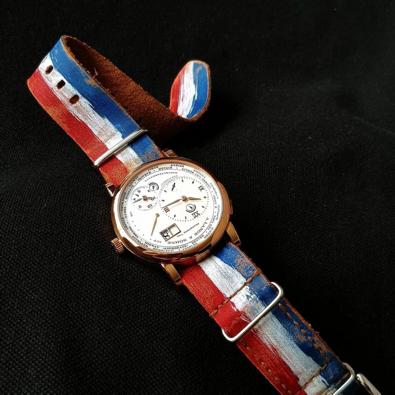 Tricolore Single Pass Watch Strap By Gunny Straps