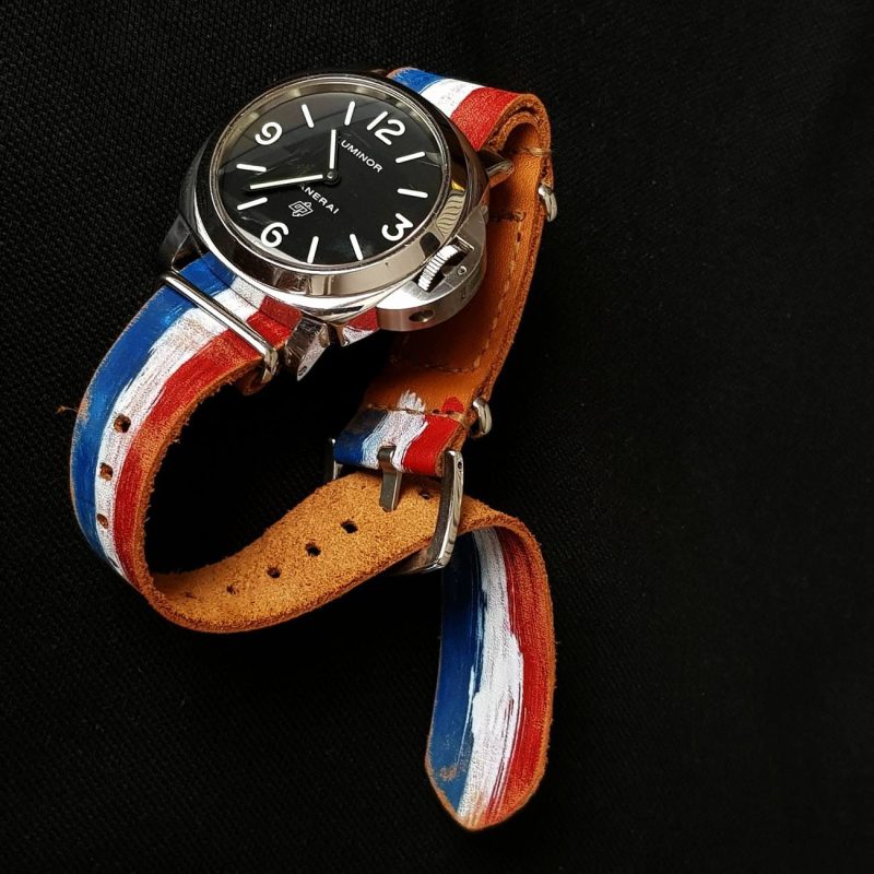 Tricolore Single Pass Watch Strap By Gunny Straps