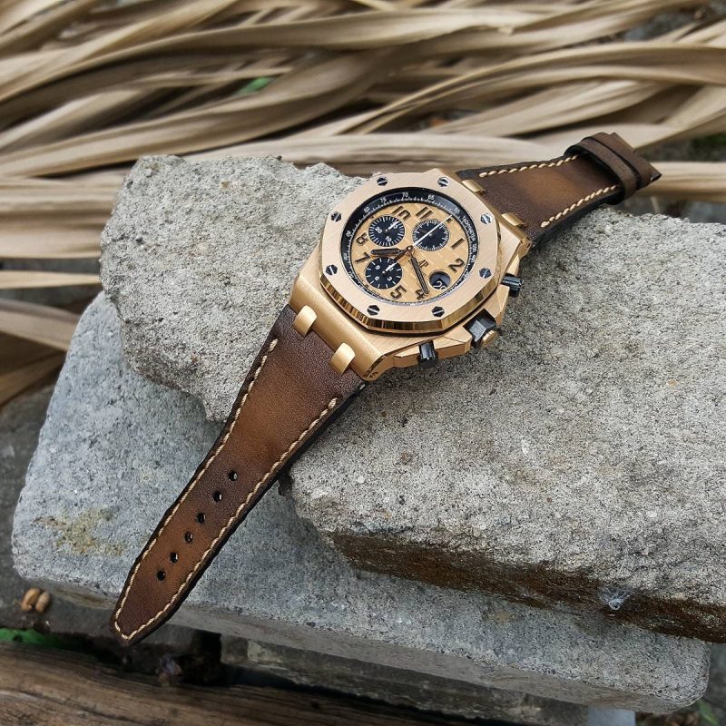 Panettone Leather Strap For Audemars Piguet Royal Oak Offshore Chronograph by Gunny Straps