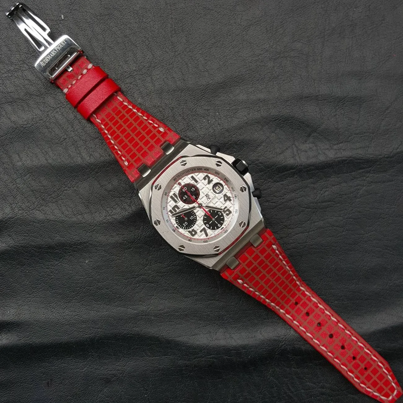 Audemars Piguet Straps - Red Chessboard by Gunny Straps