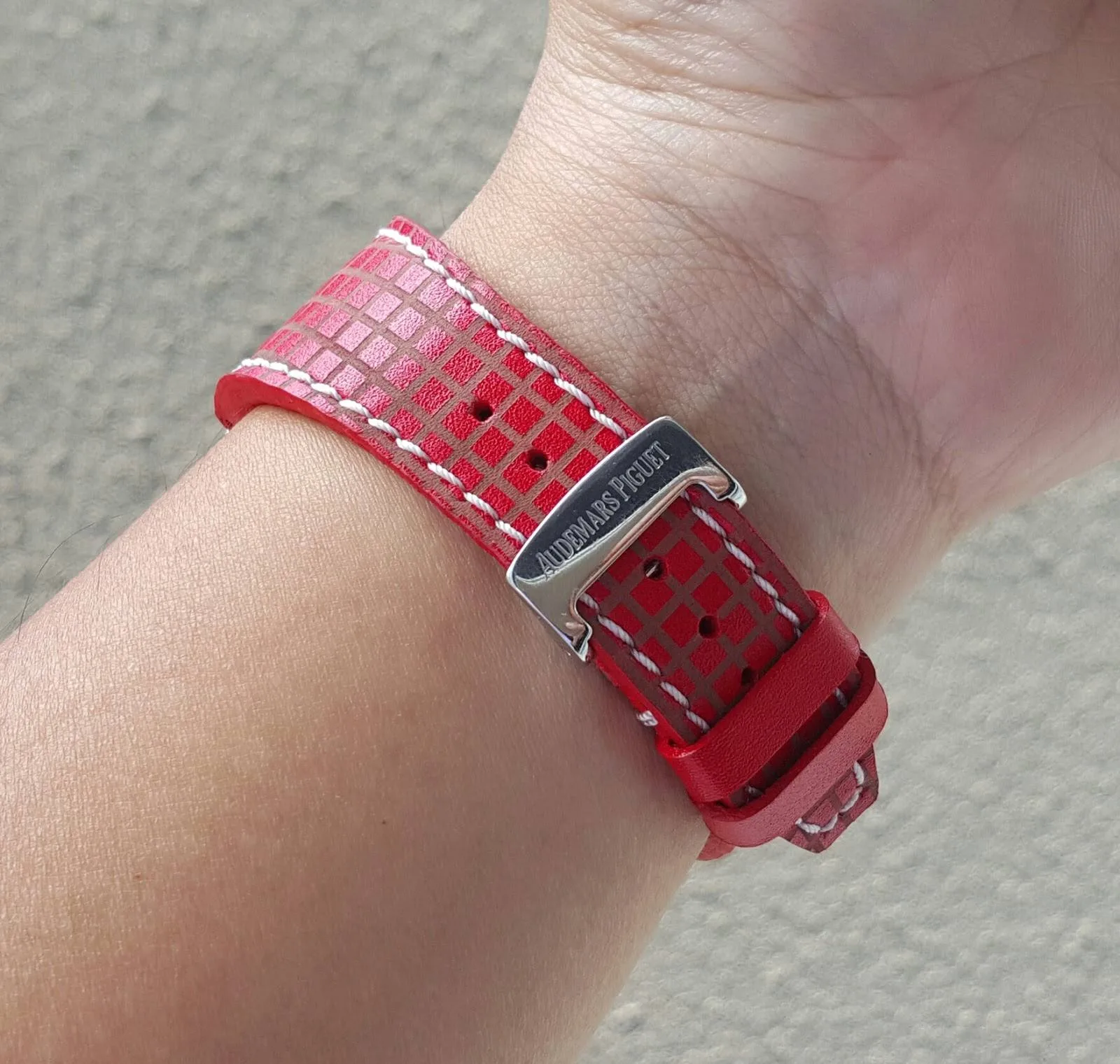 Audemars Piguet Straps - Red Chessboard by Gunny Straps