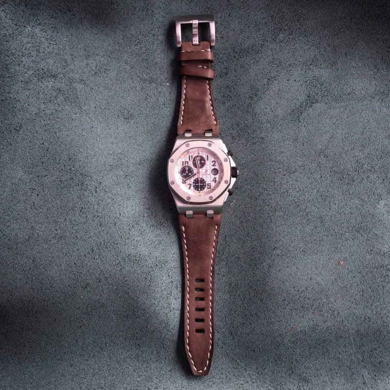 Safari Brown Leather Strap For Audemars Piguet Royal Oak Offshore by Gunny Straps