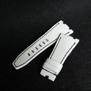 Audemars Piguet Straps - White with Black Stitch by Gunny Straps
