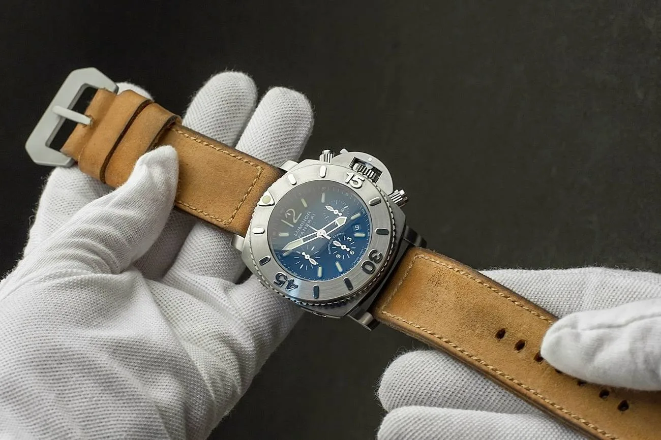 Egypt Strap on Panerai Luminor by Gunny Straps