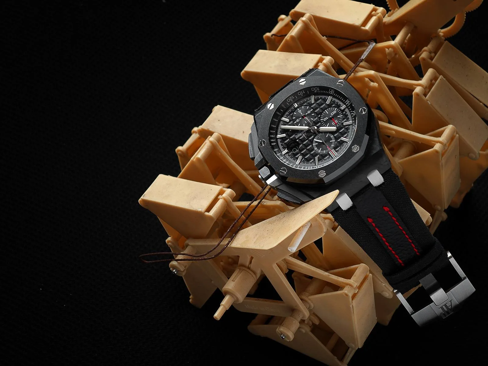 Audemars Piguet Straps – Threesome All Black by Gunny Straps