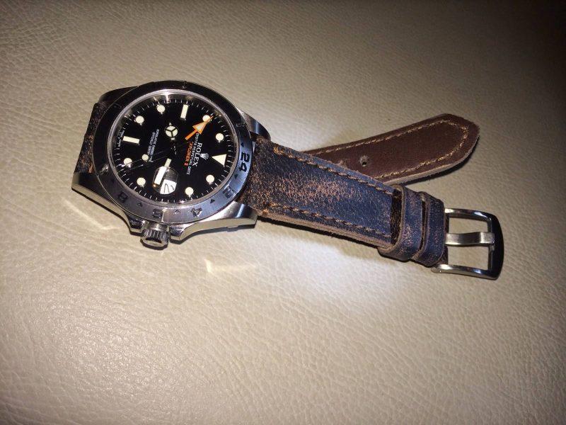 Blackbay Leather Strap For Rolex Explorer by Gunny Straps