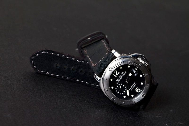 Brutal Black Strap for Panerai Luminor Regatta by Gunny Strap