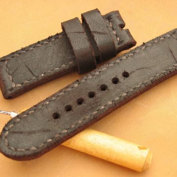 Brutal Black Strap for Panerai Luminor Regatta by Gunny Strap