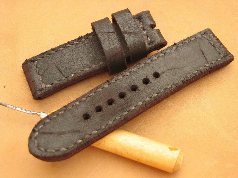 Brutal Black Strap for Panerai Luminor Regatta by Gunny Strap