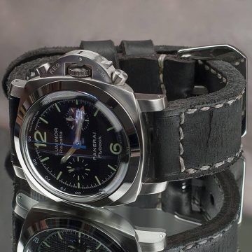 Brutal Black Strap for Panerai Luminor Regatta by Gunny Strap