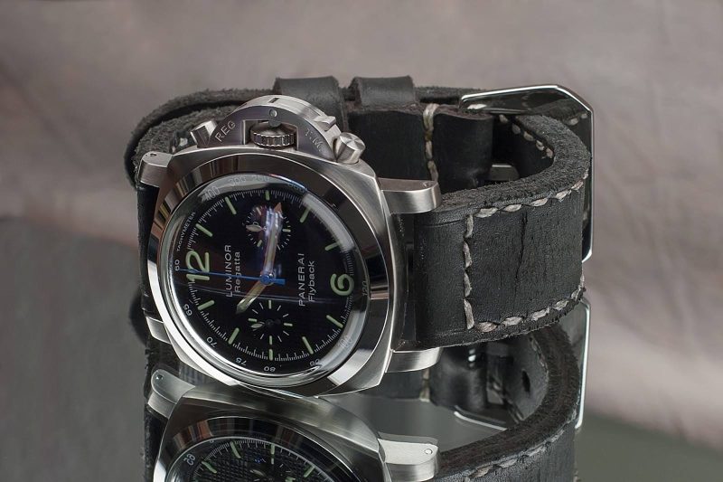 Brutal Black Strap for Panerai Luminor Regatta by Gunny Strap