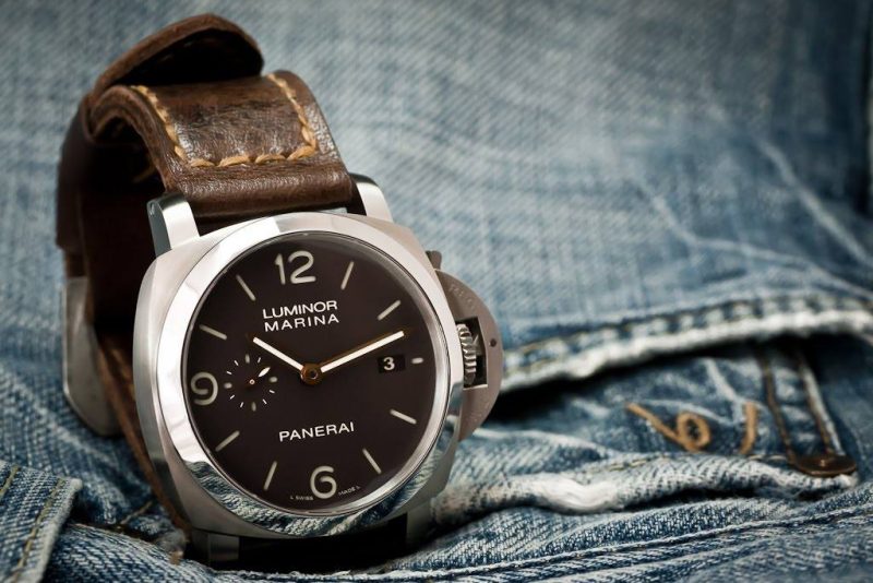 Dark Oil Strap for Panerai Luminor by Gunny Straps