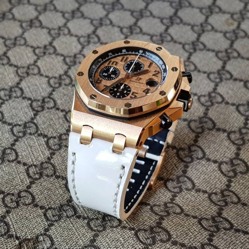 Flax Leather Strap For Audemars Piguet Royal Oak Offshore Chronograph by Gunny Straps