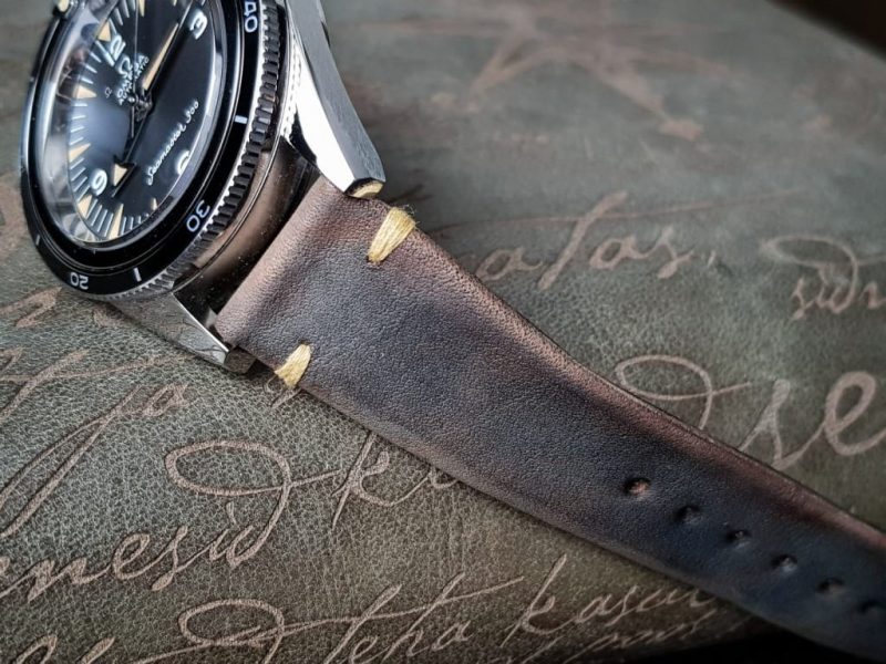 Gurney 1 Leather Strap For Omega Seamaster by Gunny Straps