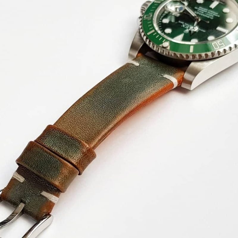 Gurney 3 leather strap for Rolex by Gunny Straps