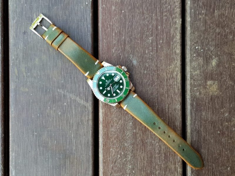 Gurney 3 leather strap for Rolex by Gunny Straps