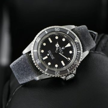 two tone canvas dark light grey strap for Rolex Diver