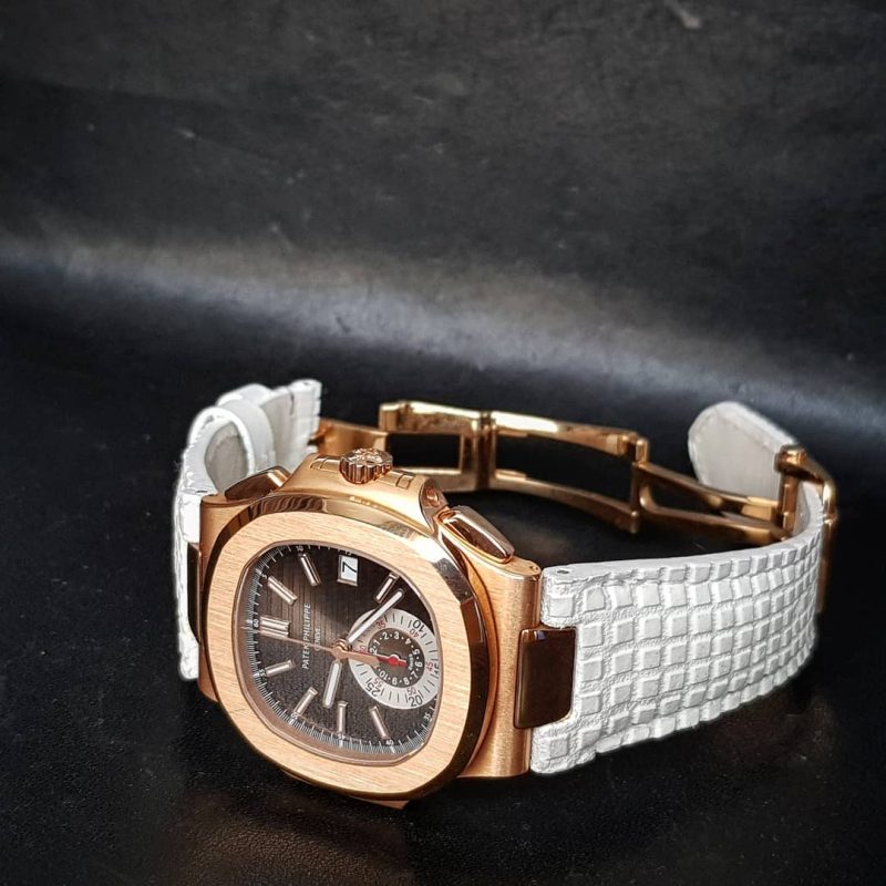 Extreme Chessboard White Strap For Patek Philippe by Gunny Straps