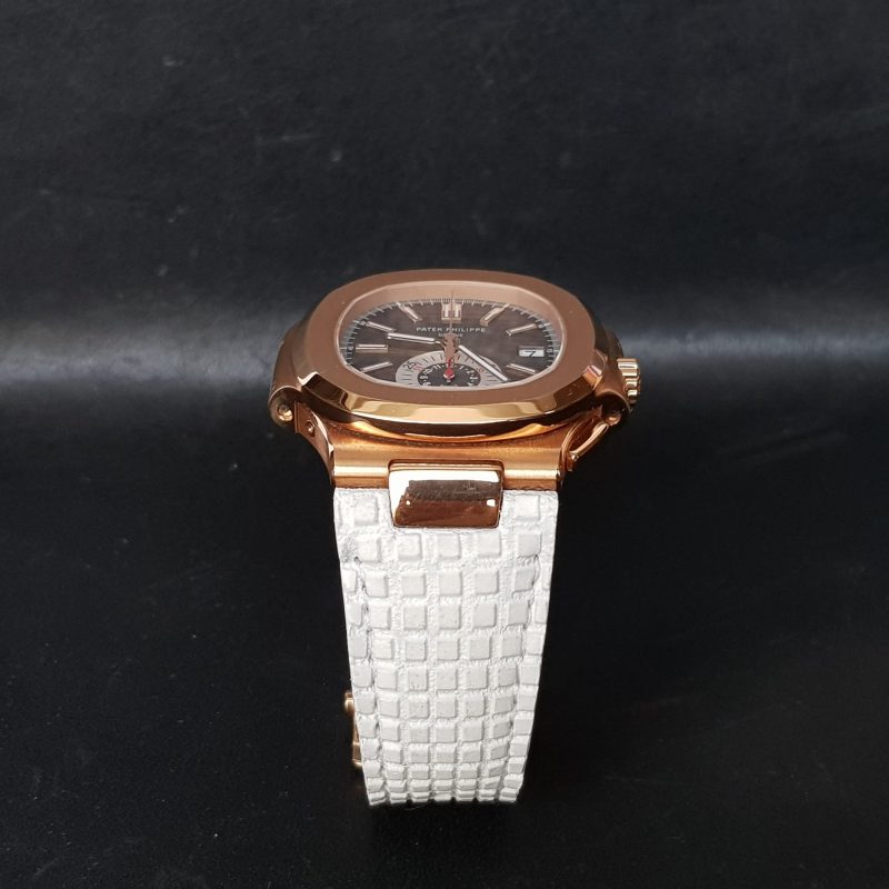 Extreme Chessboard White Strap For Patek Philippe by Gunny Straps