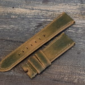 two tone perfect canvas strap green beige