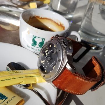 Vintage Tan Leather Strap With Hook & Loop For Panearai by Gunny Straps