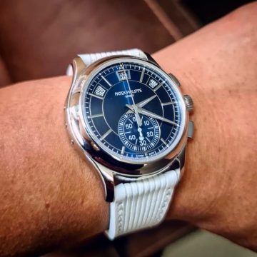 White Flight Eagle Leather Strap For Patek Philippe by Gunny Straps