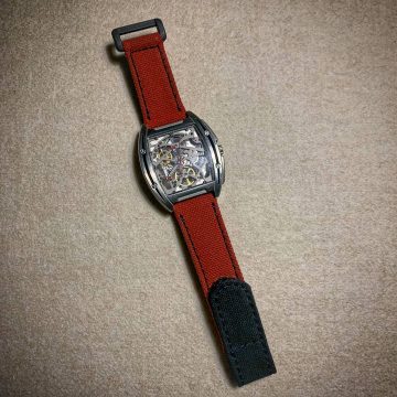 Red Japanese Canvas with Hook & Loop Strap by Gunny Straps