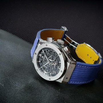 Flight Eagle Violet Strap on Hublot Classic Fusion by Gunny Straps